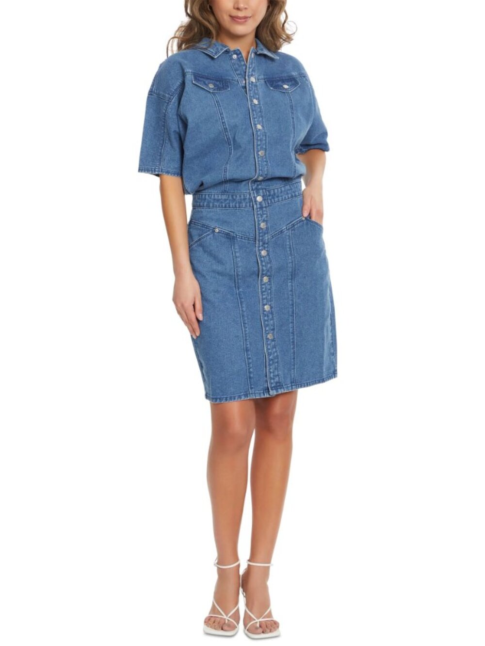 Gloria Vanderbilt x Christian Siriano NWT Denim Shirt Dress Size 12